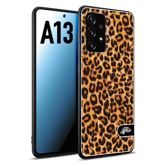 CUSTOMIZZA - Custodia cover nera morbida in tpu compatibile per Samsung A13 leopardato maculato donna marrone leopard brown