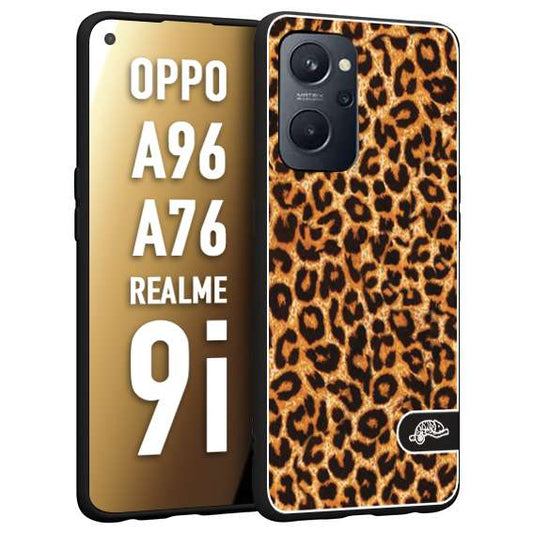 CUSTOMIZZA - Custodia cover nera morbida in tpu compatibile per Oppo Realme 9i - A96 - A76 leopardato maculato donna marrone leopard brown