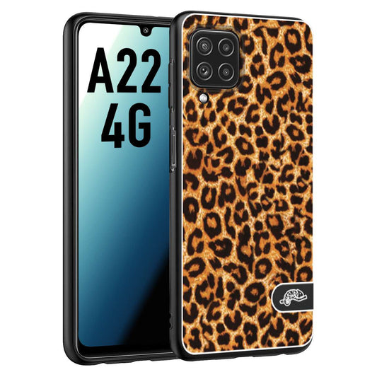 CUSTOMIZZA - Custodia cover nera morbida in tpu compatibile per Samsung A22 4G leopardato maculato donna marrone leopard brown