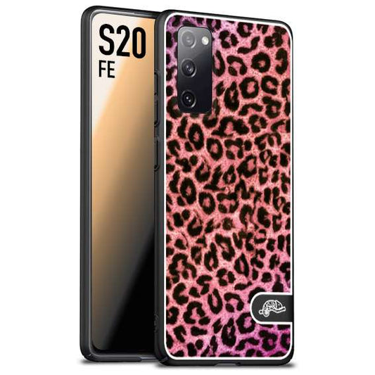 CUSTOMIZZA - Custodia cover nera morbida in tpu compatibile per Samsung S20 FE leopardato maculato donna rosa leopard